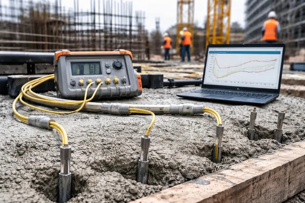 CurNext CN-CC probes and readiness monitoring on a concrete slab